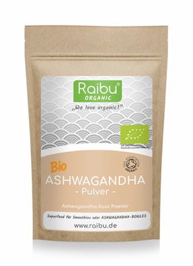 RAIBU BIO Ashwagandha Pulver – 100% rein, 500g