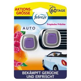 Febreze Auto Lufterfrischer Auto Clip Starterset Tropische Früchte