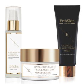 ErthSkin London Tagescreme + Kollagenserum + Reinigende Kohlmaske
