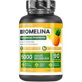 Vitastrong Bromelain 5000 GDU – 90 Tabletten, unterstützt die Entwässerung und hilft bei Cellulite