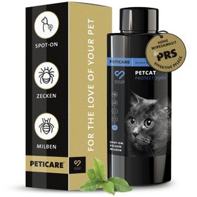 Peticare Zecken-Schutz Mittel für Katzen, Spot-On auf pflanzlicher Basis