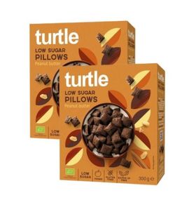 Turtle Knusperkissen mit Erdnussfüllung zuckerarm glutenfrei Duo