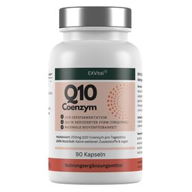 EXVital® Q10 Coenzym Kapseln (Ubiquinol), hochdosiert 200mg pro Tag