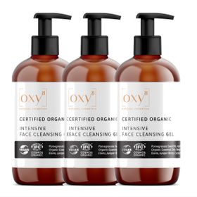 oxy8 Naturkosmetik INTENSIVE FACE CLEANSING GEL - Reinigungsgel - Sparset 3er Packung