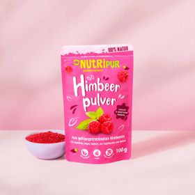 NutriPur gefriergetrocknetes Fruchtpulver, Himbeeren