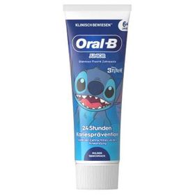 Oral-B Junior 6+ Jahre, Stitch Zahnpasta, milder Geschmack, entwickelt mit ZahnärztInnen, mit Stann