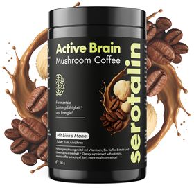 serotalin Mushroom Coffee - Bio Kaffee mit Lion’s Mane (Löwenmähne Fruchtkörperextrakt) & MCT-Pulver
