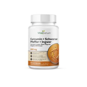 VitaSanum®- Curcumin + Schwarzer Pfeffer + Ingwer