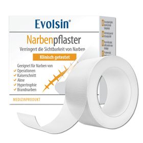 Evolsin® Transparentes Narbenpflaster – für Narben aller Art – Narbenpflaster aus Silikon reduziert sichtbar Narben - für eine einfache Behandlung (200 cm)