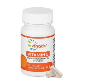 Vihado Vitamin E – veganes Nahrungsergänzungsmittel mit Vitamin E hochdosiert