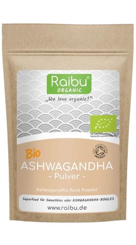 RAIBU BIO Ashwagandha Pulver – 100% rein, 1000g