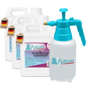 FUTUM 3x2L Motten- / Fliegenspray + 2L Sprüher