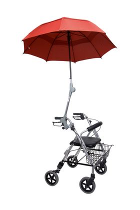 Regen - oder Sonnen - Schirm für Rollatoren und Rollstühle, GRÜN