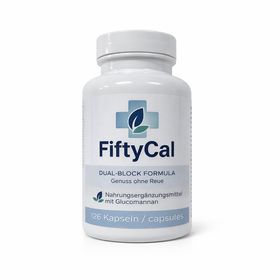 FiftyCal | Diät Kapseln | Stoffwechsel | mit hochdosierten Glucomannan | 126 Kapseln
