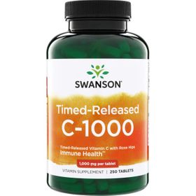 SWANSON Zeitlich verzögertes Vitamin C-1000 mit Hagebutten