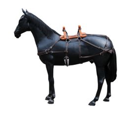 Packsattel aus Holz für Pferde Esel Muli aus Holz mit kompletter Lederbegurtung