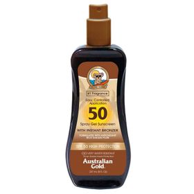 Australian Gold Sonnenschutz Spray Gel &amp; Bronzer