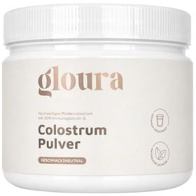 Gloura Premium Colostrum Pulver mit 30% Immunglobulin – Reines Rindercolostrum, laktosefrei