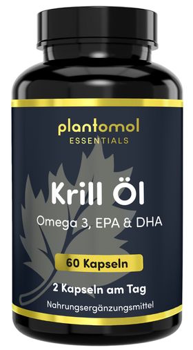 plantomol® Essentials - Krill-Öl Kapseln - Omega 3 Fettsäuren - hohes DHA EPA-Gehalt - 1000mg/Tag