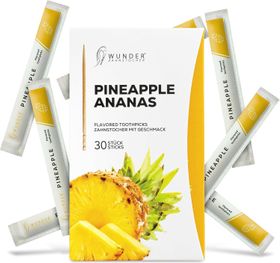 Wunder Zahnstocher mit Geschmack - 30x Zahnstocher einzeln Verpackt - Ananas