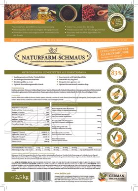 Trockenfutter mit Insekten - Naturfarm-Schmaus