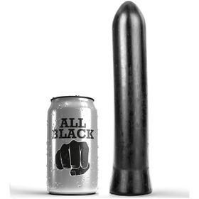 All Black XXL Dildo mit runder Spitze, 22cm