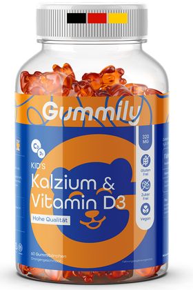 Gummily® Kinder Vitamin D3 Gummibärchen mit Kalzium