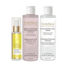 ErthSkin London Mizellenwasser mit Rosmarinextrakt + Toner + Elixier-Serum
