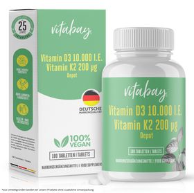 Vitabay Vitamin D3 10000 I.E. + K2 200 mcg Depot
