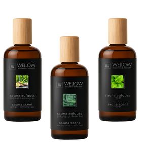 Wellow Sauna Aufguss 3er Set - Frisch & Krautig