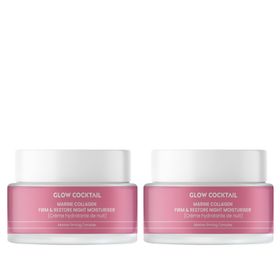 Glow Cocktail Marine Collagen Straffende und Regenerierende Nachtcreme Duo