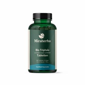 Miraherba - Bio Triphala Tabletten (Haritaki, Amalaki, Bibhitaki)