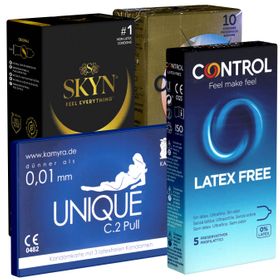 Kondomotheke® Latexfreie Kondome - 4-Sorten-Pack D