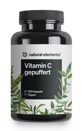 natural element sVitamin C gepuffert 500mg – 120 Kapseln – magenschonend – pflanzliche Fermentation