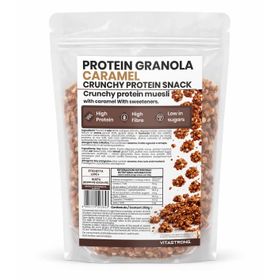 Vitastrong Protein-Granola Karamell - Hoher Proteingehalt & reich an Ballaststoffen