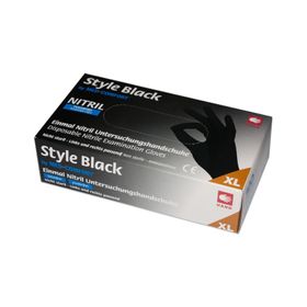 AMPri STYLE BLACK Nitrilhandschuhe schwarz puderfrei 100 Stück Gr. L