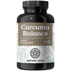 NATURE LOVE® Curcuma Balance - 180 Kurkuma Kapseln - 1500mg - 95% Extrakt