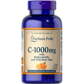 Puritan's Pride Vitamin C-1000 mg mit Bioflavonoiden und Hagebutten