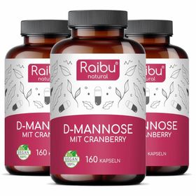 RAIBU D-Mannose Cranberry Kapseln Hochdosiert