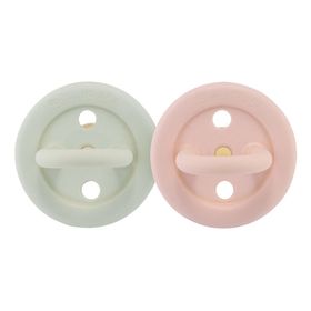 Hevea Schnuller Bumi Bebe rund 0-3 Monate 2er-Set Rose & Sage