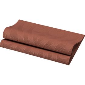 6x Elegance-Servietten 40 x 40  1/4 Falz Lily chestnut