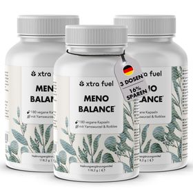 XTRA FUEL Wechseljahre Kapseln - Meno Balance mit Yams, Rotklee, Baldrian & Eisen