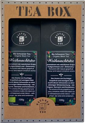 Paulsen Bio schwarzer Weihnachtstee Set 2x 100g