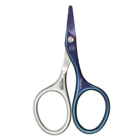 Niegeloh Solingen Babyschere Inox style Titanium, stahlblau, selbstsch.