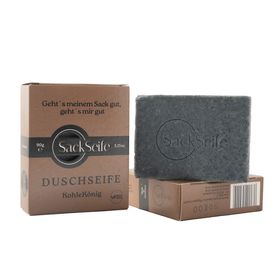 SackSeife KohleKönig | Duschseife mit Aktivkohle | Handgemacht, Vegan & Tiefenreinigend