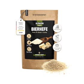 ALPHAZOO Bierhefe Pulver für Hunde und Katzen