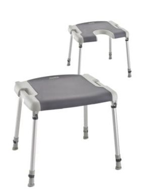 INVACARE Duschhocker Sorrento mit Hygieneausschnitt und Soft-touch Oberfläche