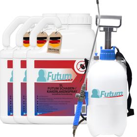 FUTUM 3x5L Schaben- / Kakerlakenspray + 5L Sprüher