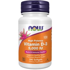 Now Foods Vitamin D-3 5000 IU 240 Weichkapseln