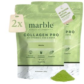 marble© Collagen Pro Matcha mit Vitamin C, Zink & Biotin – Sparset